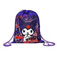 Мешок для обуви 370*470 Kuromi, 210D, полиэстер, чёрный/красный/фиолетовый, 10630993