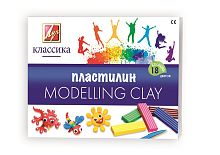 Пластилин ЛУЧ КЛАССИКА 18 цв. 360 г со стеком