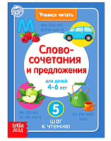 Книга "Учимся читать словосочетания и предложения" 24 стр    
