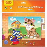 Аппликация жемчужная Мульти-Пульти "Кот"