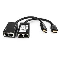 Удлинитель HDMI по витой паре до 30м Cablexpert DEX-HDMI-01, HD19Mx2/RJ45Fx2
