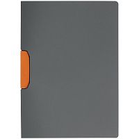 Папка с клипом Durable "Duraswing color", А4, до 30 листов, графит-оранжевая
