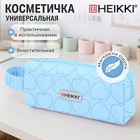 Пенал-косметичка HEIKKI (ХЕЙКИ) с ручкой, 1 отделение, стеганый полиэстер, 21х8х5, голубой, 273607