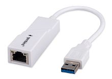 Сетевой адаптер Ethernet Gembird NIC-U11, USB 3.0 - Gigabit Ethernet adapter, пластик, белый, RTL815
