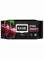 Exxe Влажные салфетки Дикая вишня и миндаль 100шт