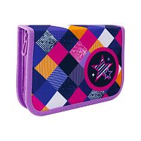 Пенал TIGER FAMILY 1 отделение, 1 откидная планка, ткань, Cotton Candy, 20х14х4 см, 228930