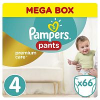 PAMPERS Подгузники-трусики Premium Care Pants д/мальч и девочек Maxi  66 шт
