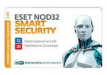 ПО Eset NOD32 Smart Security - лиц на 1год или прод на 20мес 3-Desktop Card (NOD32-ESS-1220(CARD3)-1