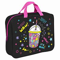 Папка на молнии с ручками BRAUBERG А4, 1 отделение, полиэстер, 80мм, Pop style, 271480