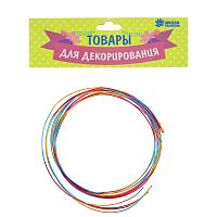 Проволока металлическая для поделок и декорирования, 5 шт по 80 см, диаметр 1 мм, цвета МИКС  